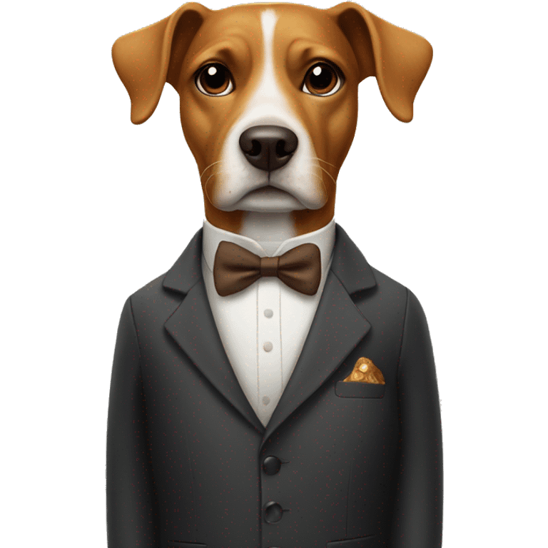 dog with suit and cigar emoji