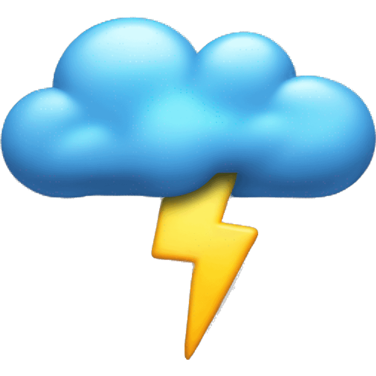 Lightning bolt and cloud emoji