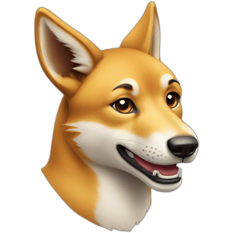 A dingo giving an ok emoji