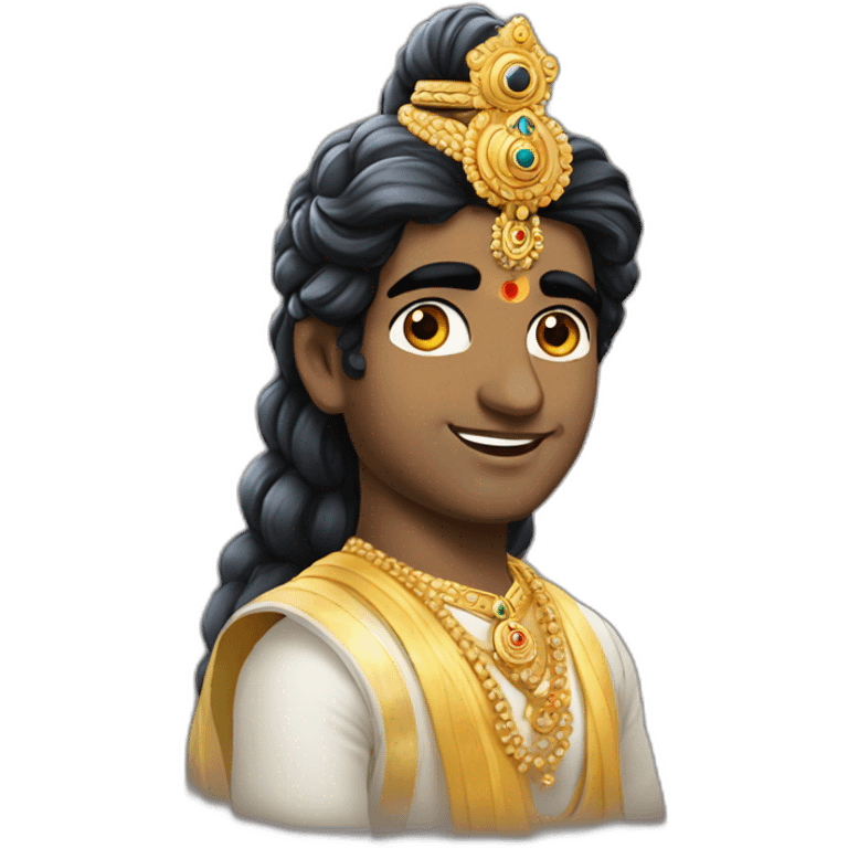 Lord krishna with black hair emoji