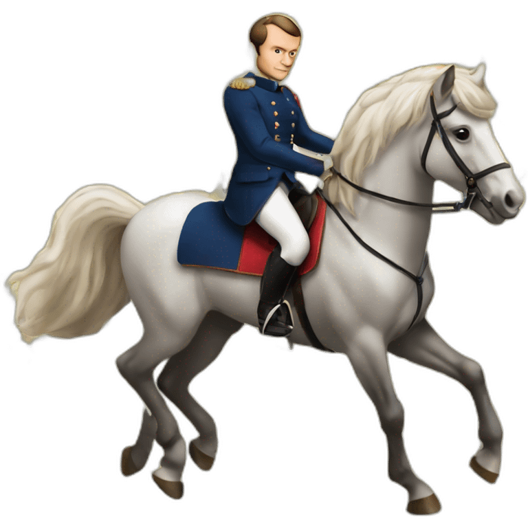 emmanuel macron sur cheval emoji