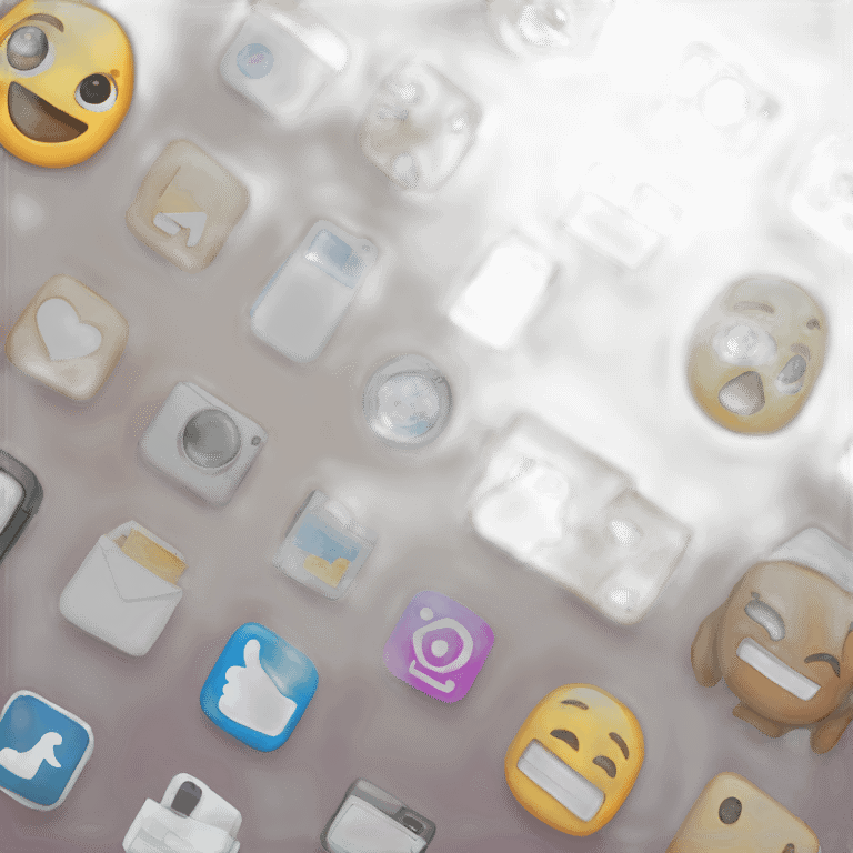 iphone with social medias emoji