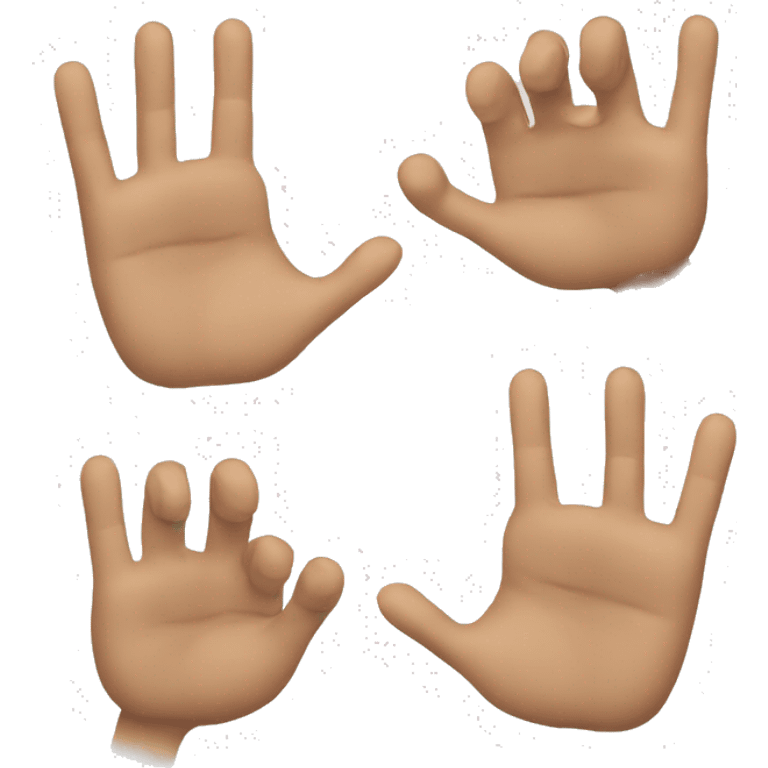 Three fingers emoji