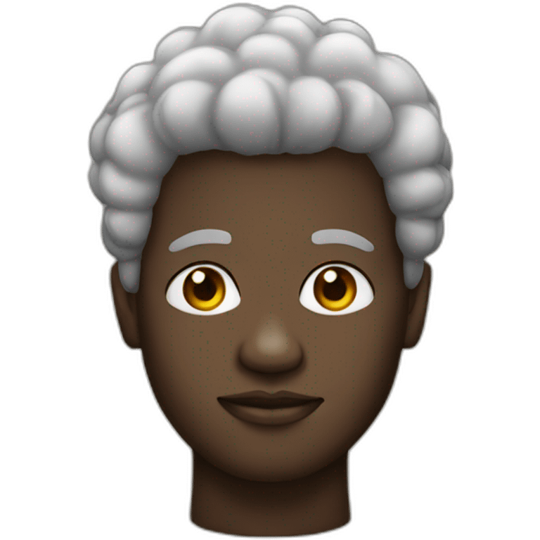 black afro guy with earrings emoji