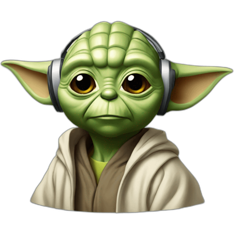 yoda with headset emoji