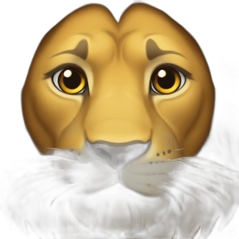 Lion embrasse tigre emoji