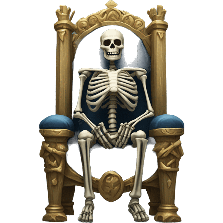 skeleton king sat on a throne emoji