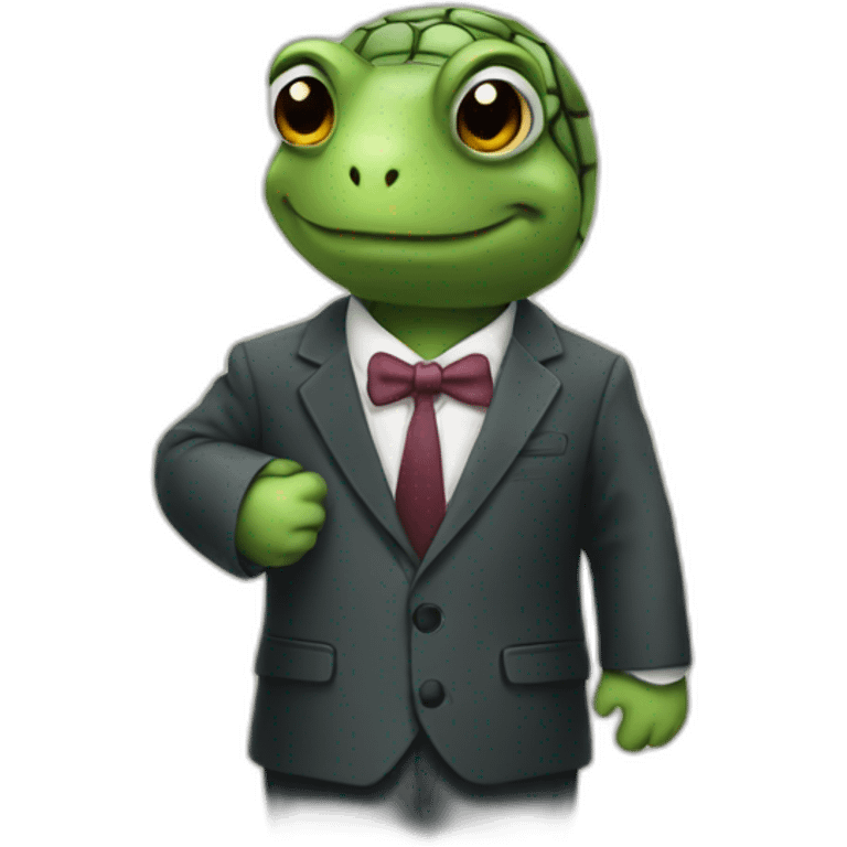 Turtle with a suit  emoji