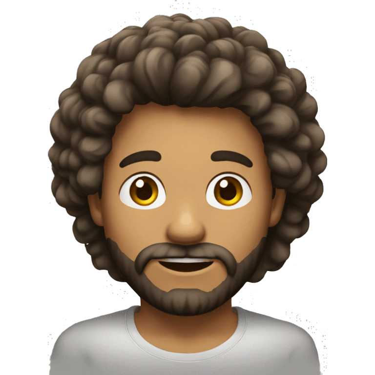 Um homem com cabelo branco sem barba emoji