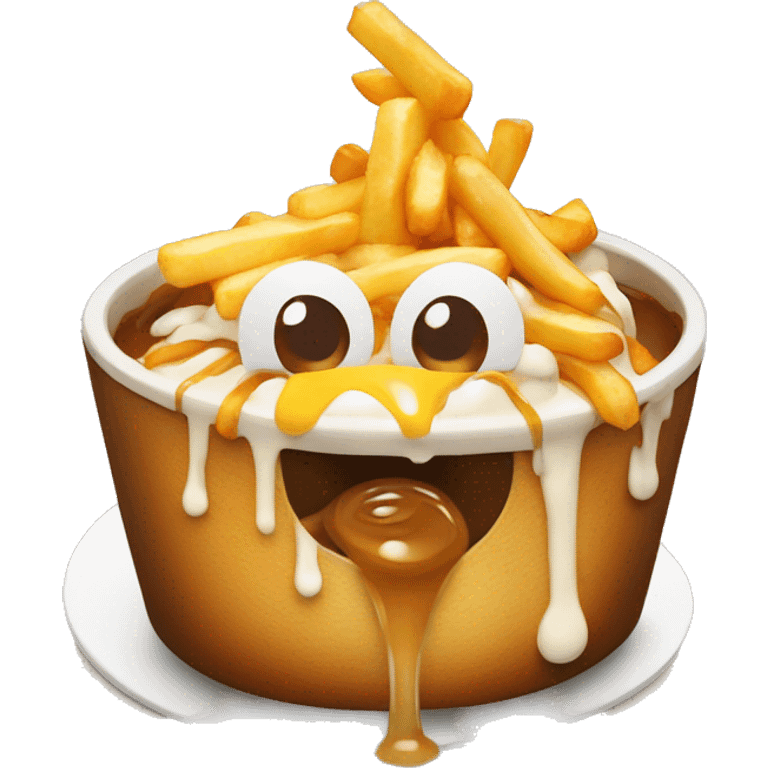 poutine qui mange une poutre emoji