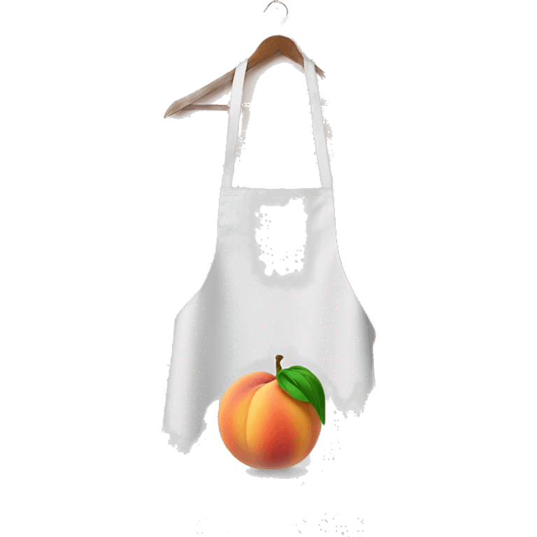 Realistic peach color kitchen apron emoji