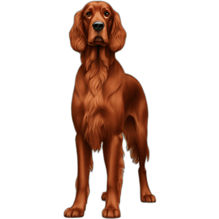 Dog irish setter full body emoji