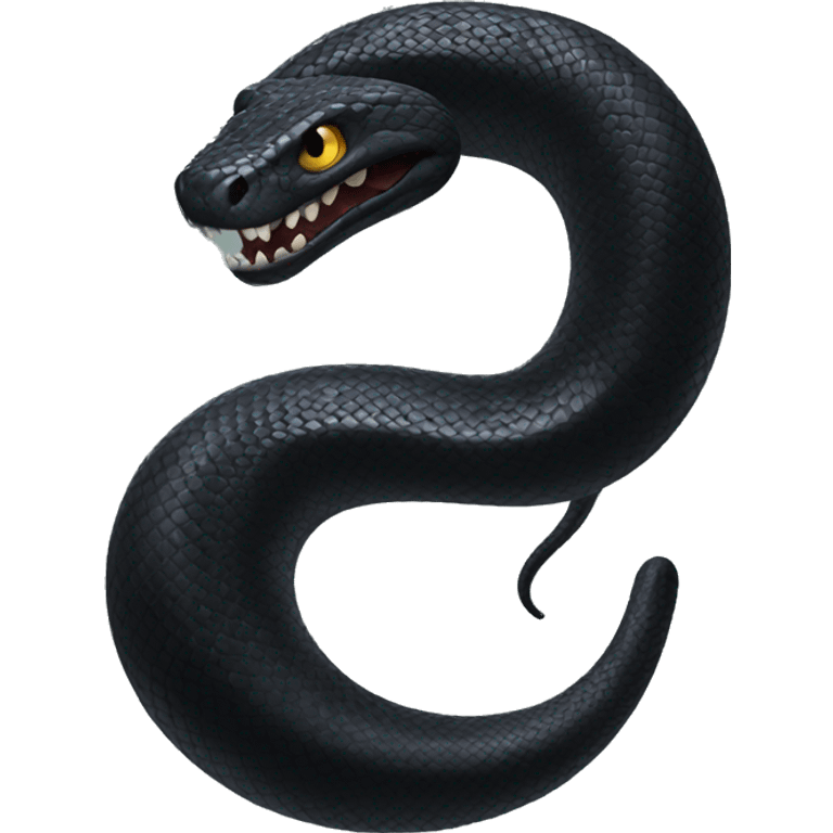 Black evil snake emoji