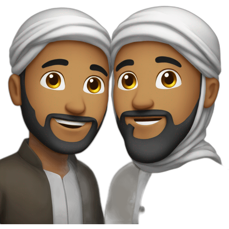 2 muslims talking emoji