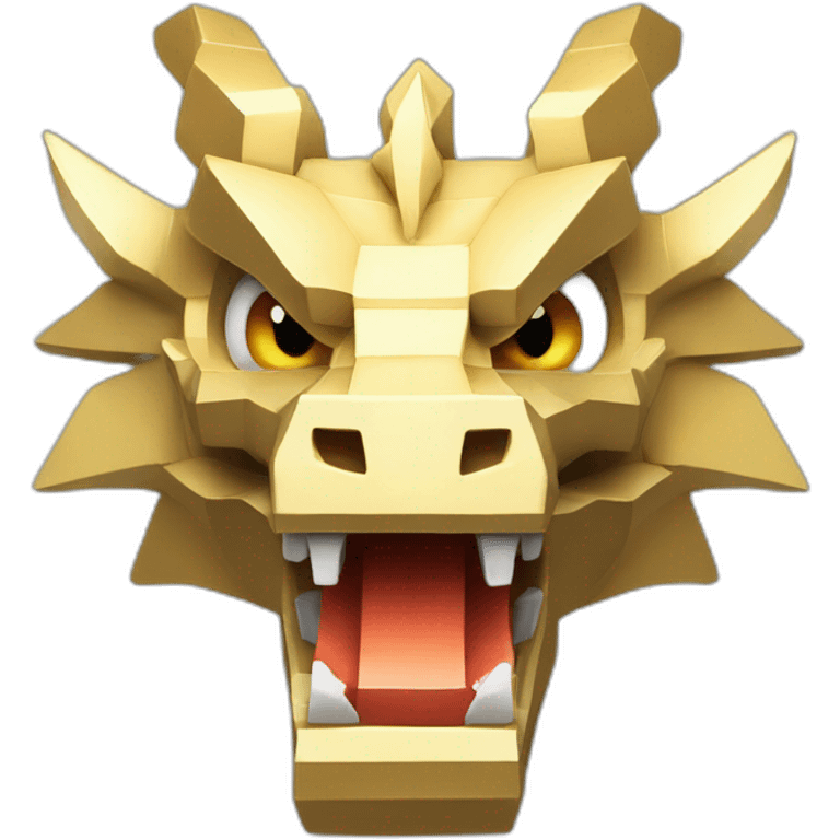 Minecraft Dragon Head Golden Horn emoji