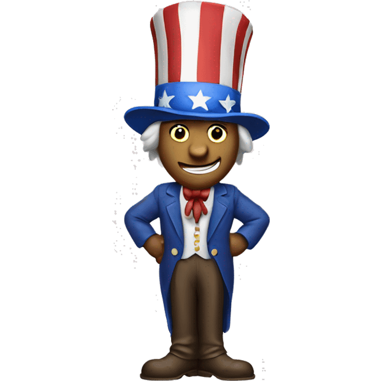 Uncle Sam with a hat in his hands emoji