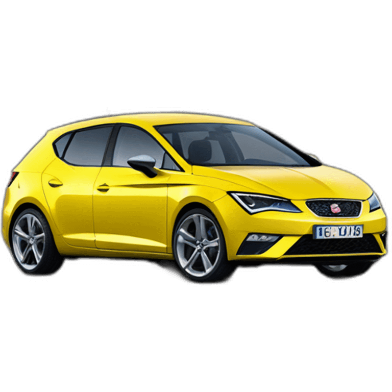 seat leon amarillo de fiti galicia emoji