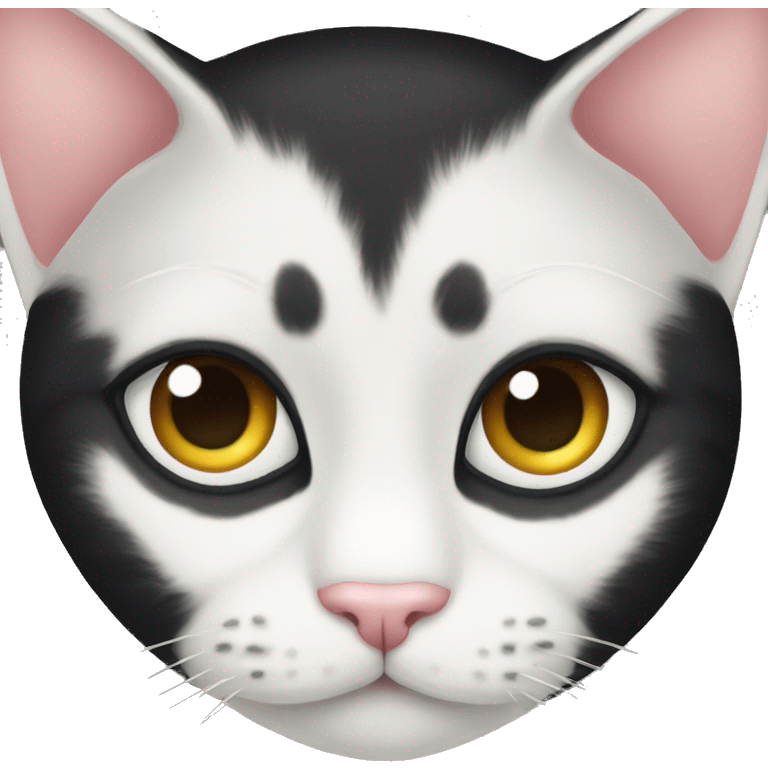 Tuxedo cat face emoji