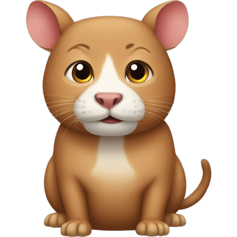 hybrid of feline cat and capibara emoji