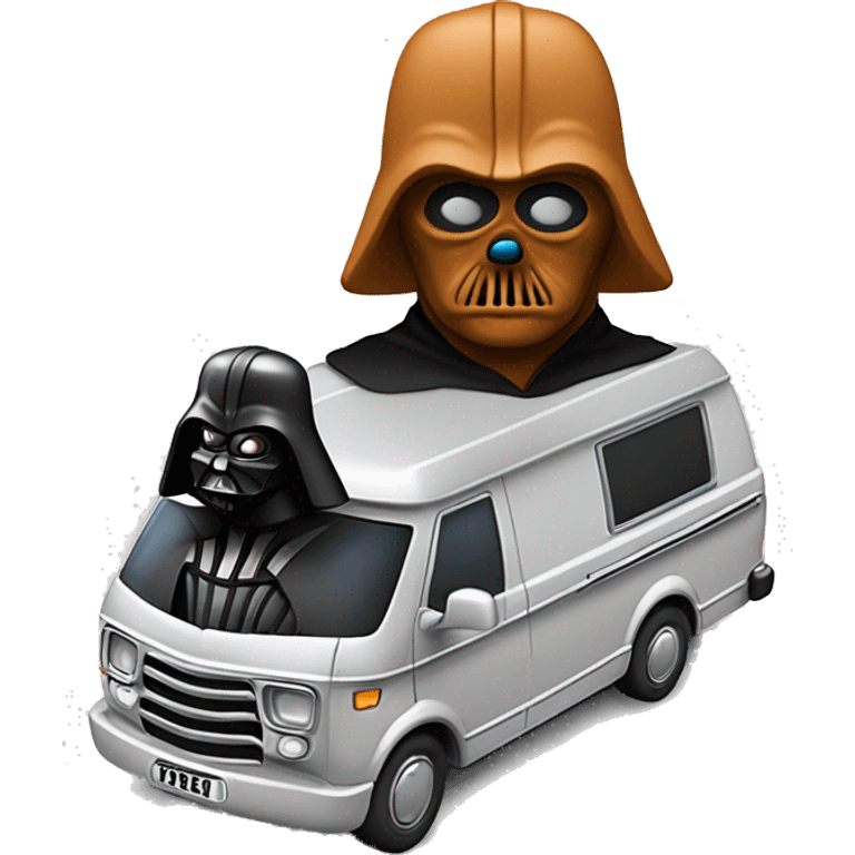 Card-craft Real 3d Darth Vader and Scooby Doo’s mystery van emoji