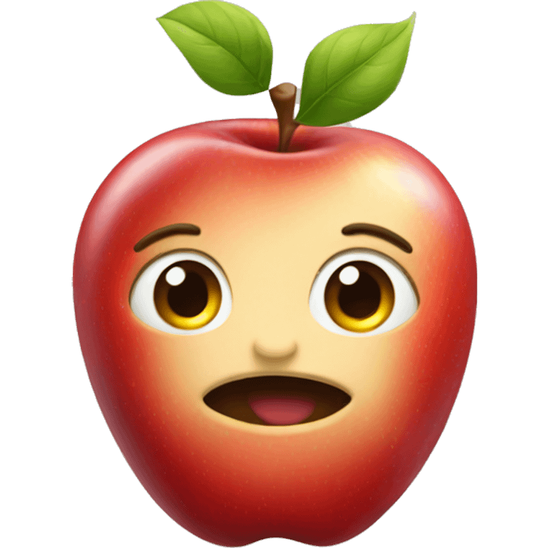 Cute apple emoji