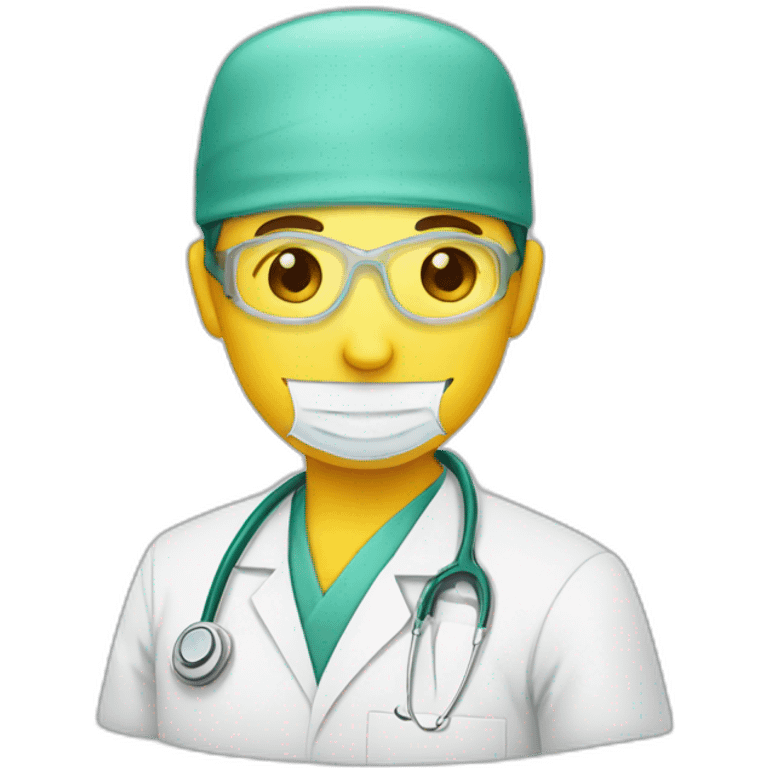 ENT surgeon yellow round emoji emoji