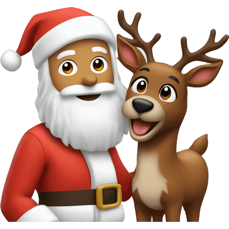 Santa with Rudolph  emoji