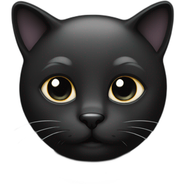 Black cat with black face emoji