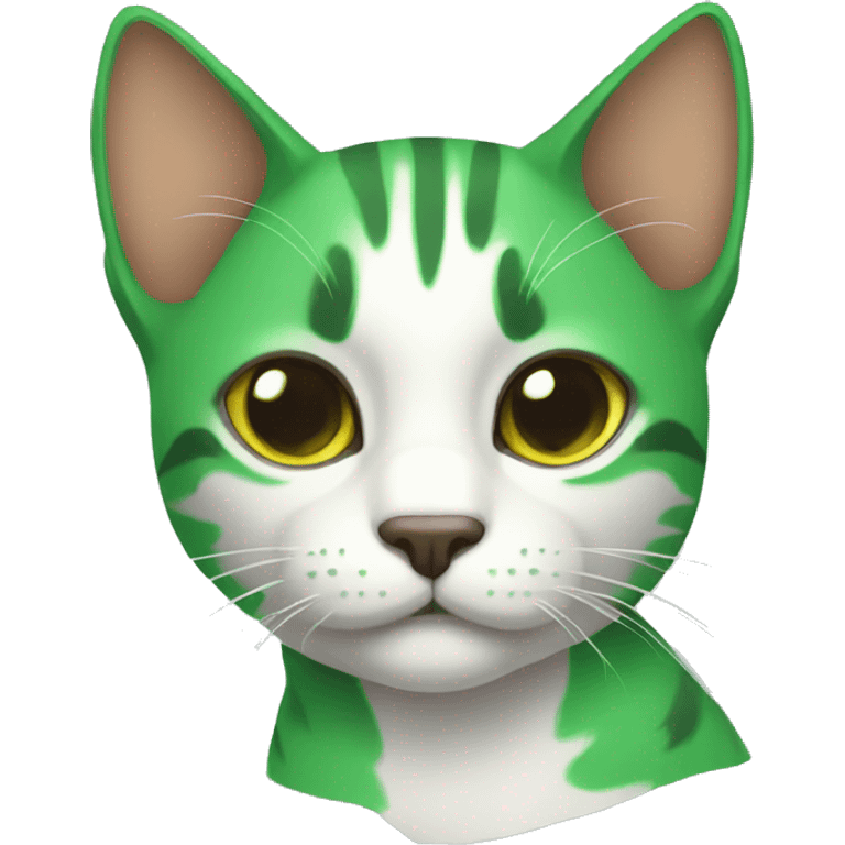 Gato verde emoji