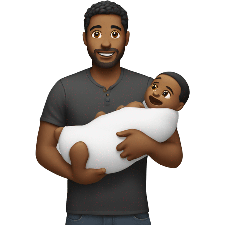 Man holding the baby  emoji