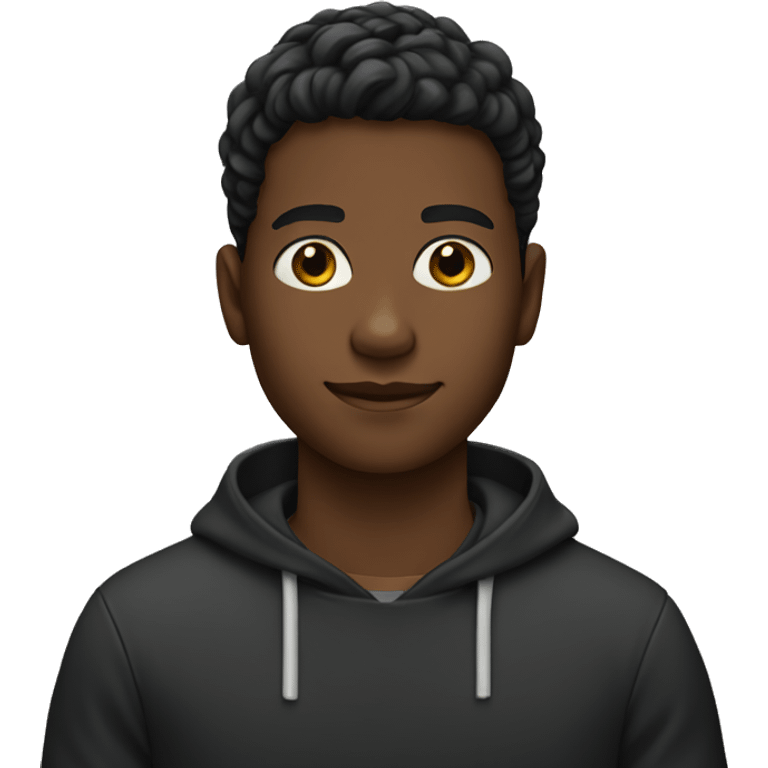 Joven de 13 años con pelo negro  emoji