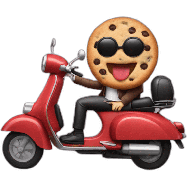 salameche on scooter do cookie emoji