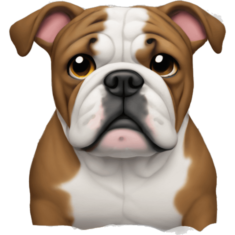 Bulldog in a quilt emoji