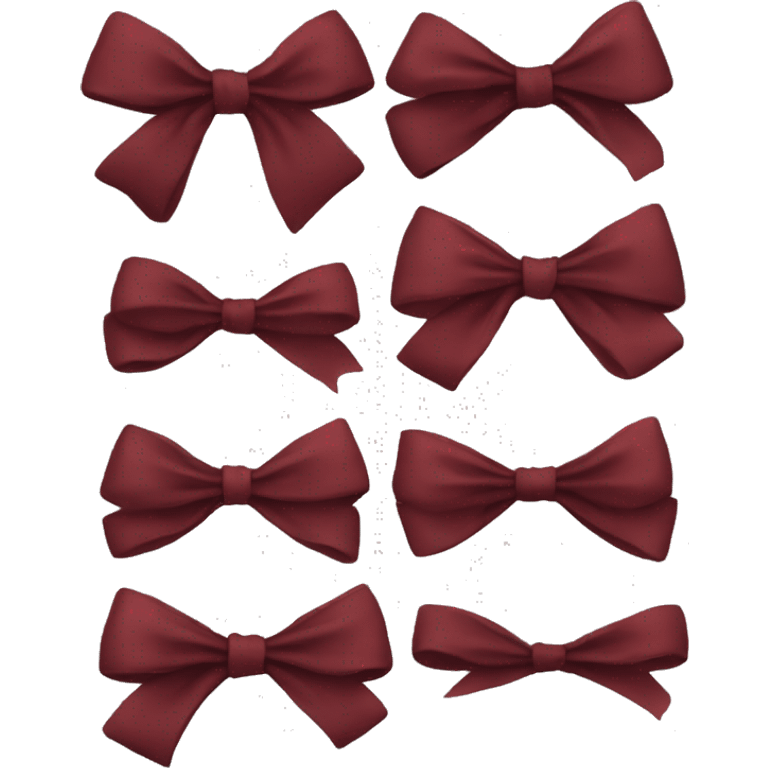 dark red bow emoji