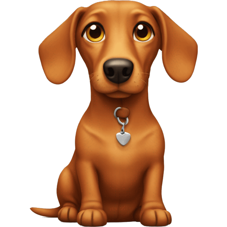 The ginger dog is a dachshund emoji