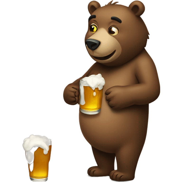 Drunk bear emoji