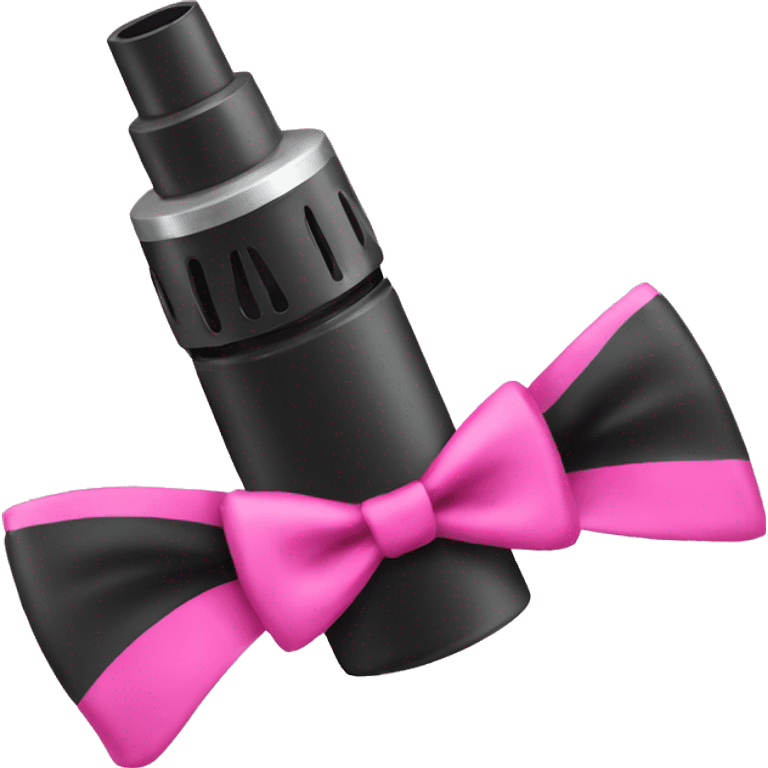 Black vape with a pink bow  emoji