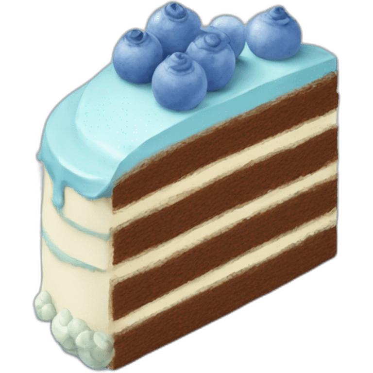 Gateau bleu emoji