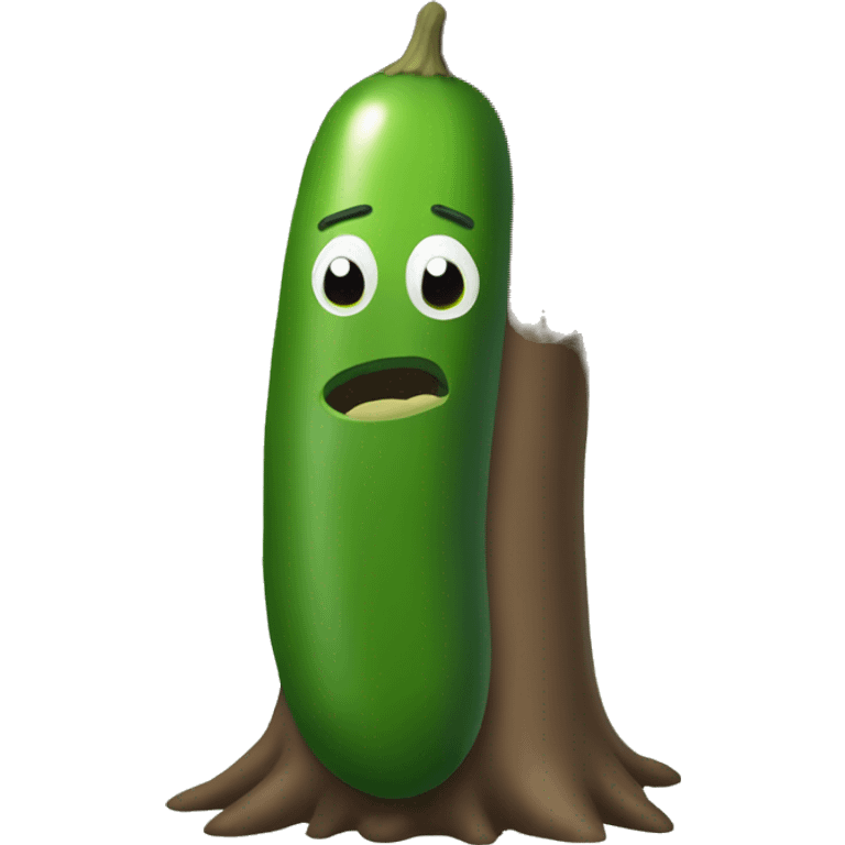 tree that's a pickle emoji