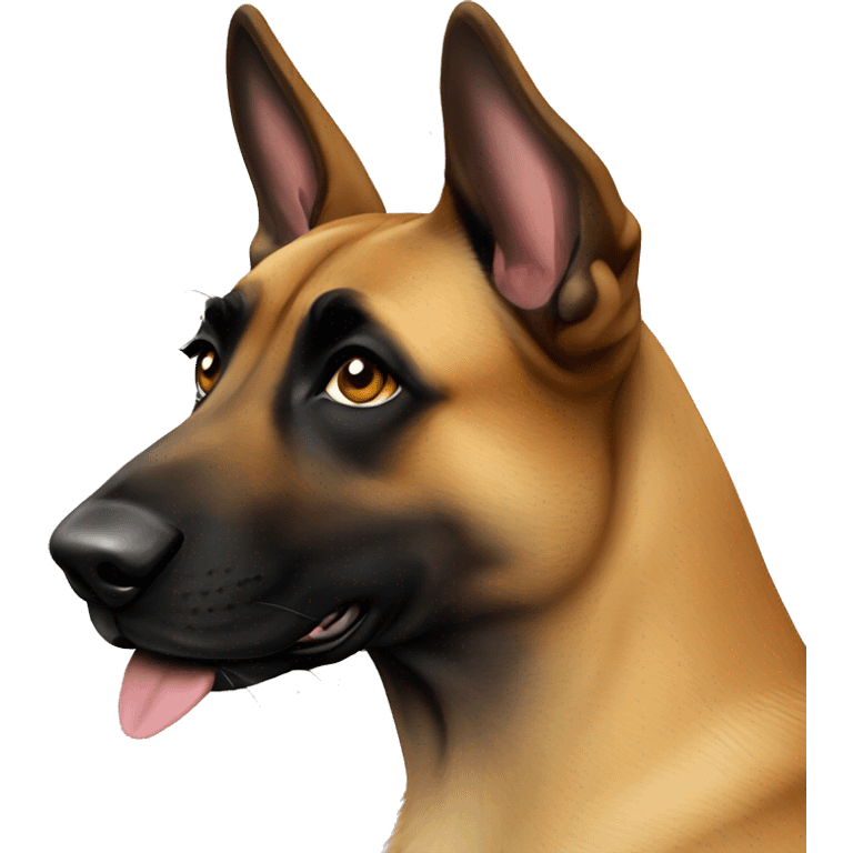 malinois say hello with hand emoji