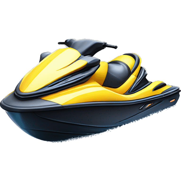  Realistic glitter jet ski isolated. emoji