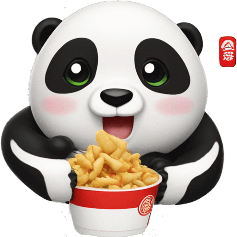 panda eating Panda Express  emoji