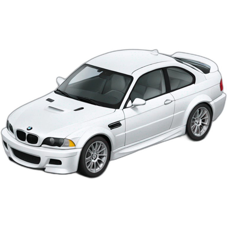 white bmw m3 isometric view emoji