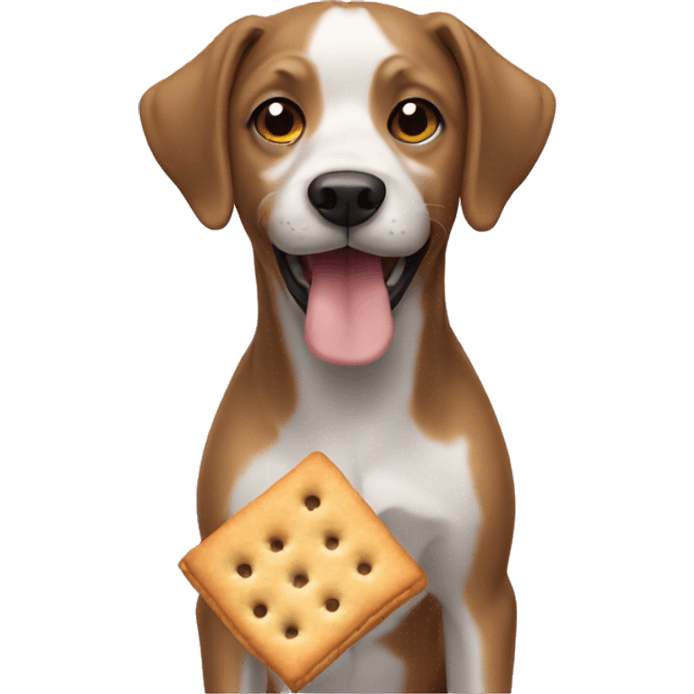 Dog with a cracker emoji