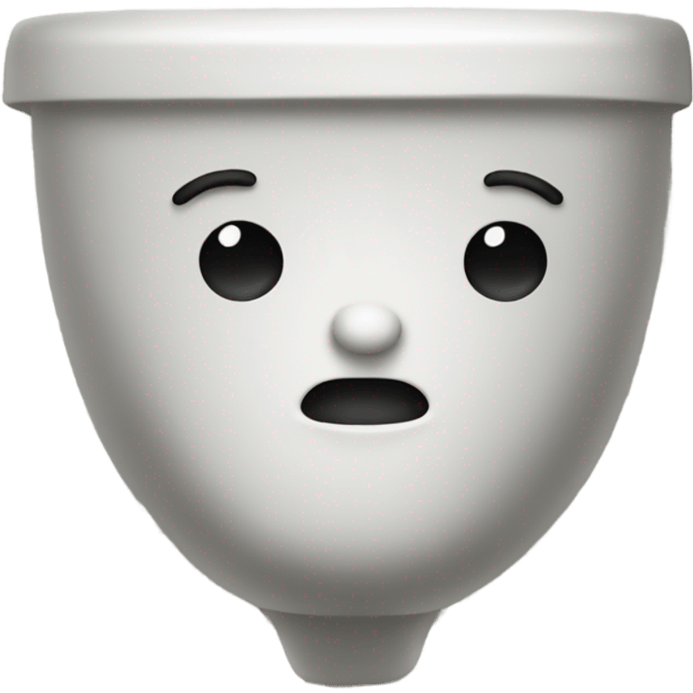 Toilet with a head on it emoji