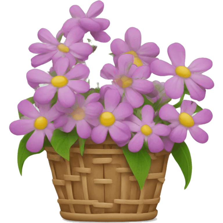 Flowers in basket emoji