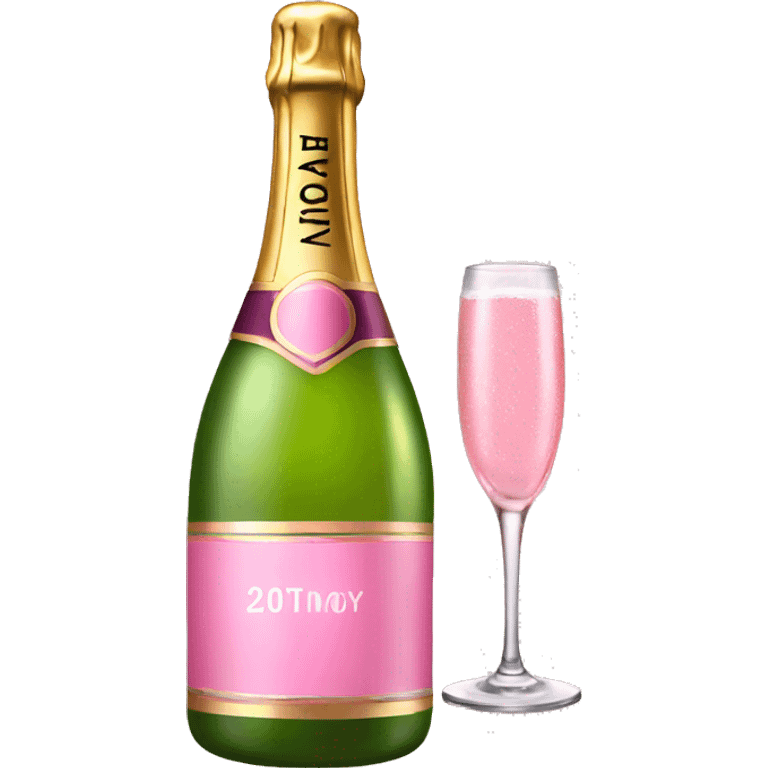 Pink champagne  emoji