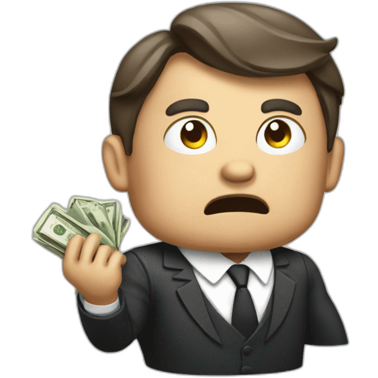 Lawyer angry money emoji