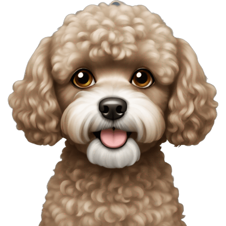 Brown shitzu poodle  emoji