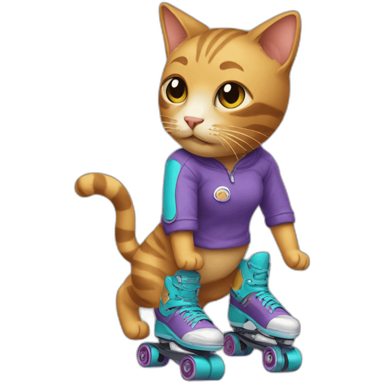 Cat wearing roller blades emoji